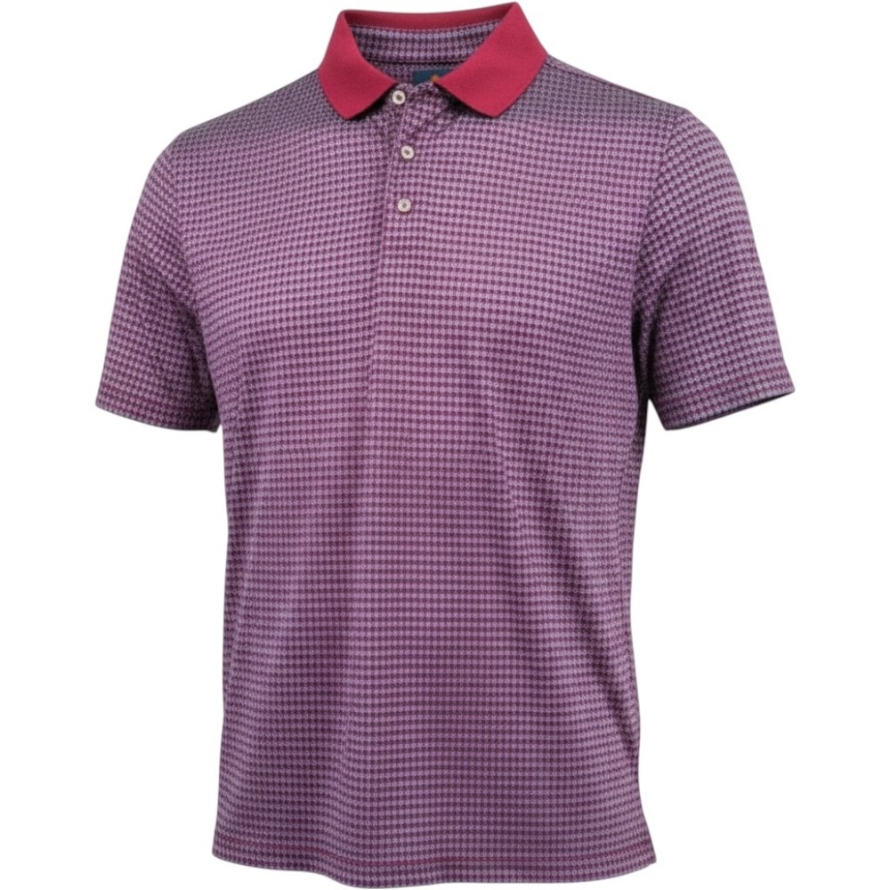 Donald Ross Sport Peachtree Golf‎ Club Polo Shirt Mens XL Red Blue Diamond